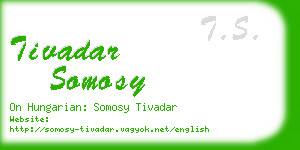 tivadar somosy business card